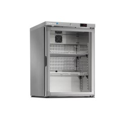 Marecos - Mini armoire réfrigérée INOX positive - 1 porte vitrée - 122 L