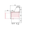 Coreco - Saladette GN 1/1 avec pare-haleine en verre - 2 portes pleines - 15 bacs GN 1/6 - Prof. 700 mm