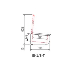 Coreco - Vitrine à ingrédients avec couvercle inox - 11 bacs GN 1/3 - Larg. 2545 mm